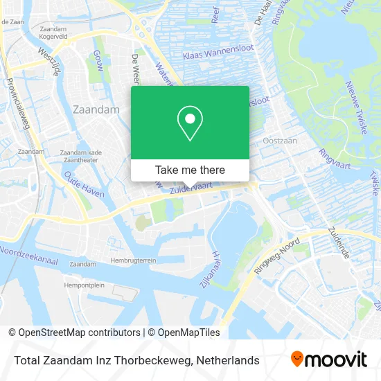 Total Zaandam Inz Thorbeckeweg map
