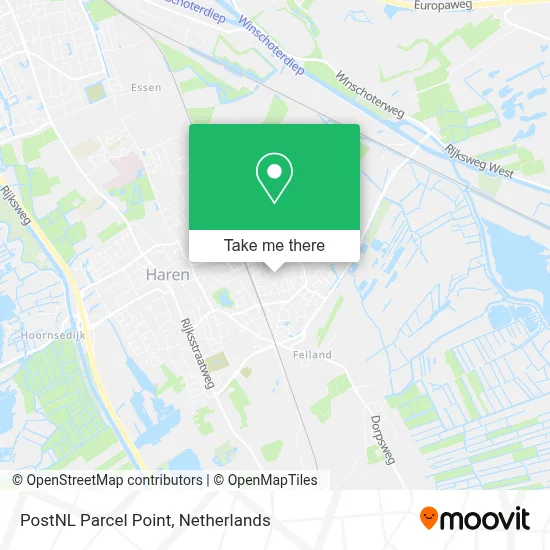 Postnl Pakketpunt map