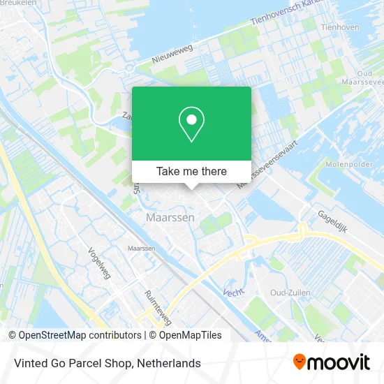 Vinted Go Parcel Shop map