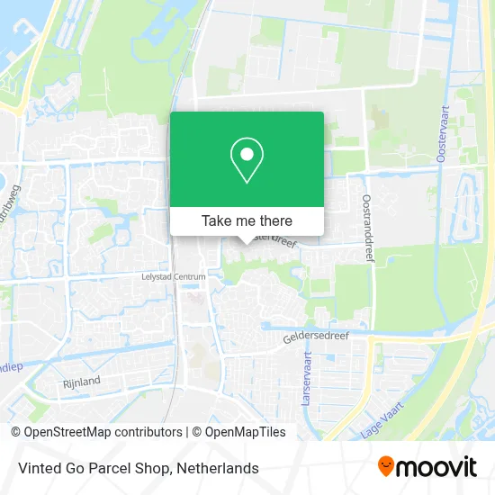 Vinted Go Parcel Shop map