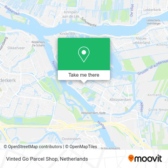 Vinted Go Parcel Shop map