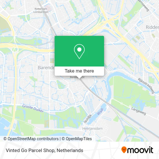 Vinted Go Parcel Shop map