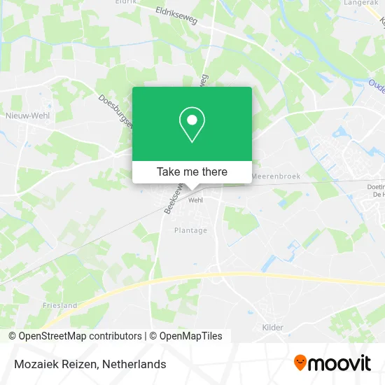 Mozaiek Reizen map