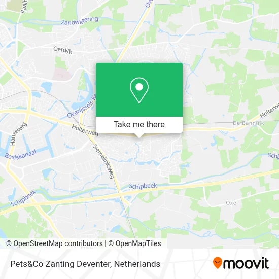 Pets&Co Zanting Deventer map