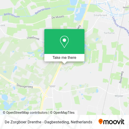 De Zorgboer Drenthe - Dagbesteding Karte