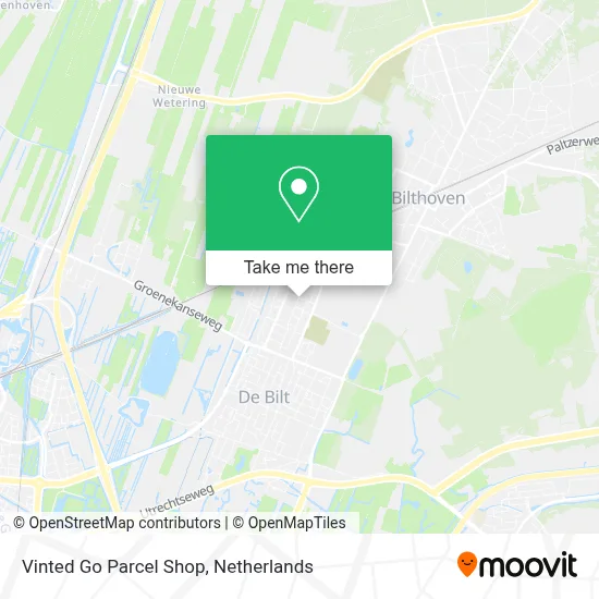 Vinted Go Parcel Shop map