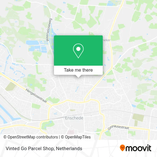 Vinted Go Parcel Shop map