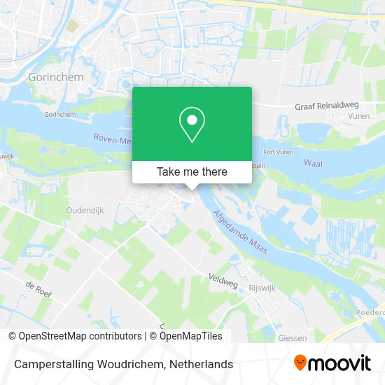 Camperstalling Woudrichem map