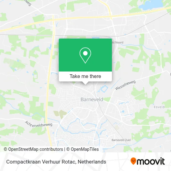 Compactkraan Verhuur Rotac map
