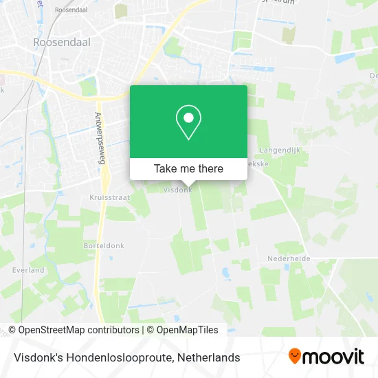 Visdonk's Hondenloslooproute map