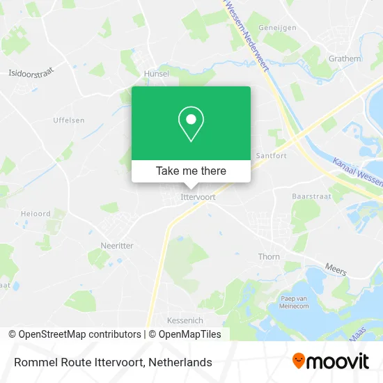 Rommel Route Ittervoort map