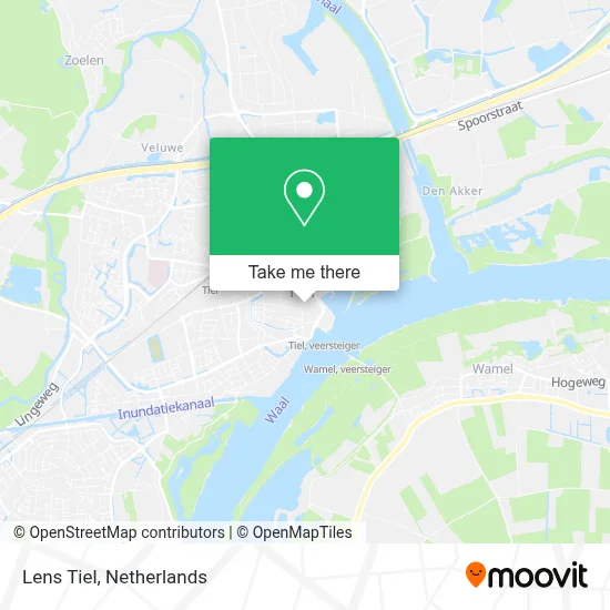 Lens Tiel map