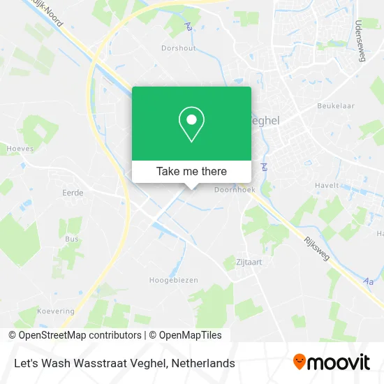Let's Wash Wasstraat Veghel map