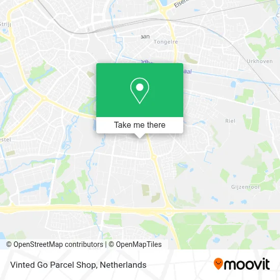 Vinted Go Parcel Shop map