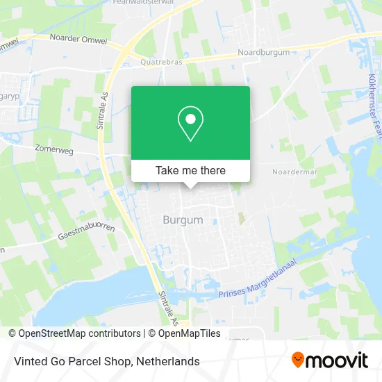 Vinted Go Parcel Shop map