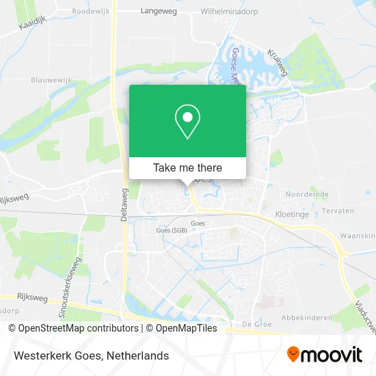 Westerkerk Goes map