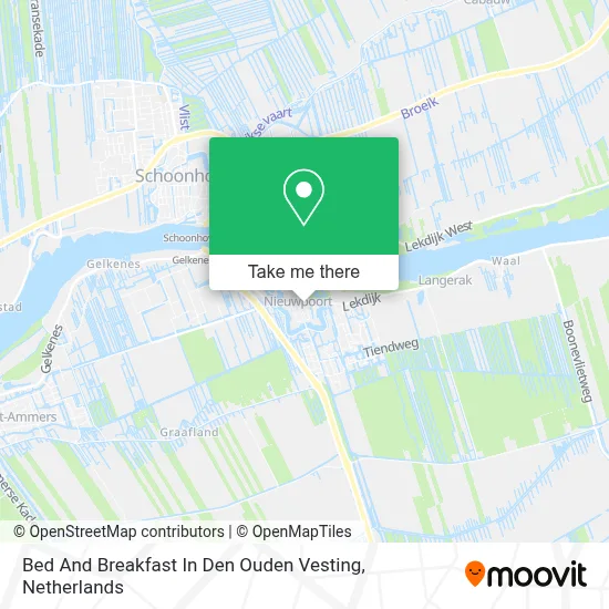 Bed And Breakfast In Den Ouden Vesting map