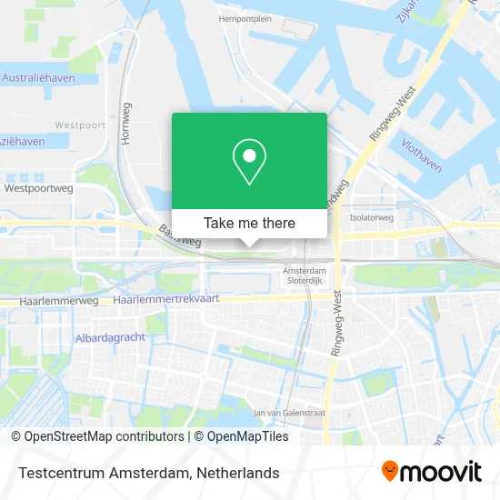 Testcentrum Amsterdam map