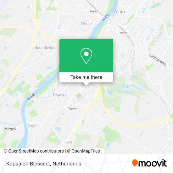 Kapsalon Blessed. map