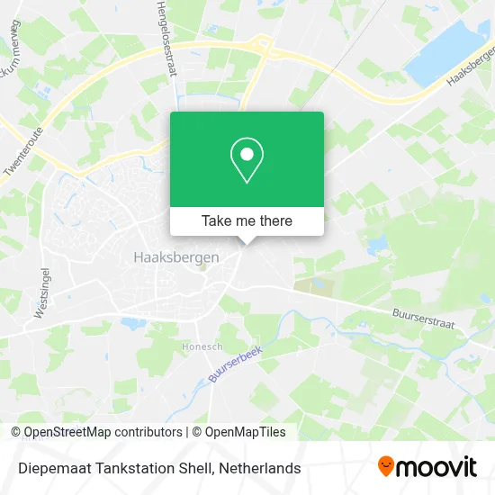 Diepemaat Tankstation Shell Karte