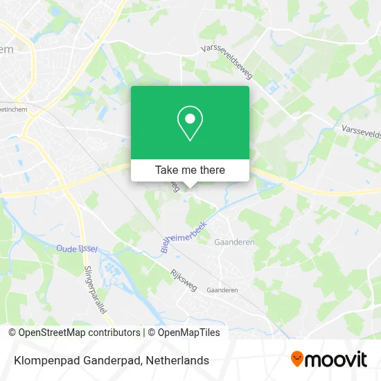 Klompenpad Ganderpad map