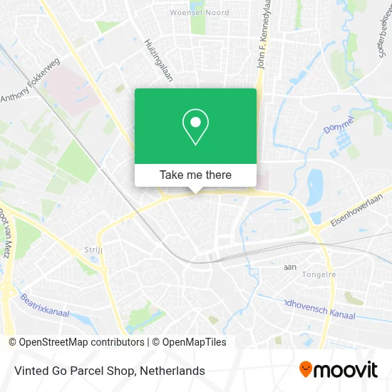Vinted Go Parcel Shop map