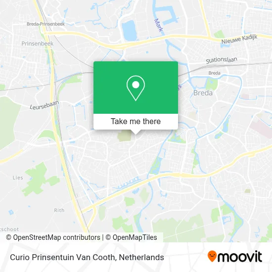 Curio Prinsentuin Van Cooth Karte