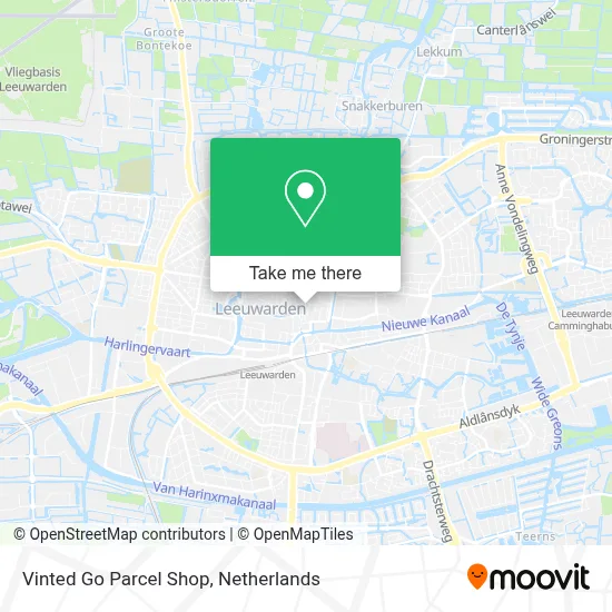 Vinted Go Parcel Shop map