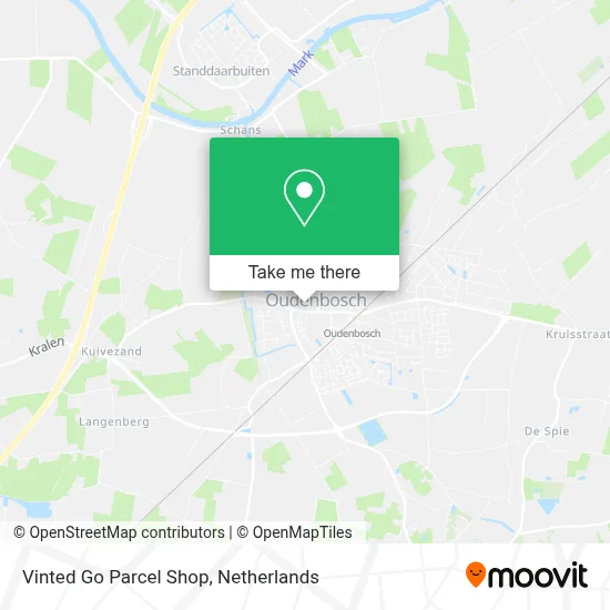 Vinted Go Parcel Shop map