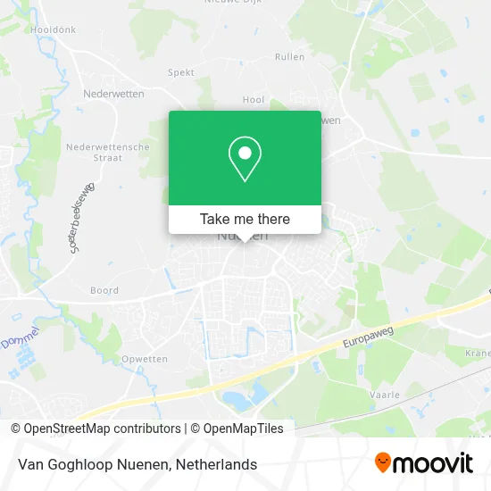 Van Goghloop Nuenen map