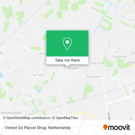 Vinted Go Parcel Shop map