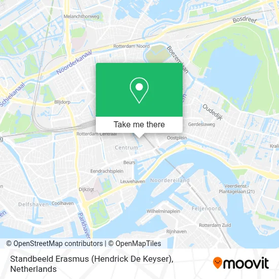 Standbeeld Erasmus (Hendrick De Keyser) map