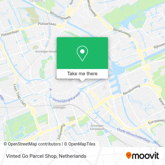 Vinted Go Parcel Shop map
