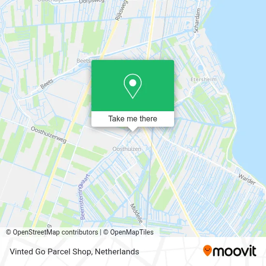 Vinted Go Parcel Shop map
