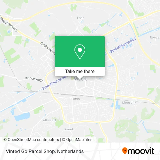 Vinted Go Parcel Shop map