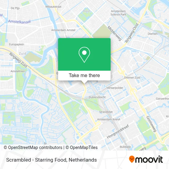 Scrambled - Starring Food map