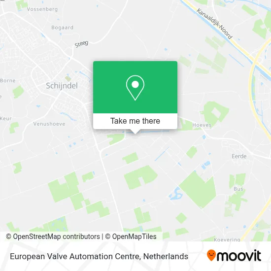 European Valve Automation Centre map