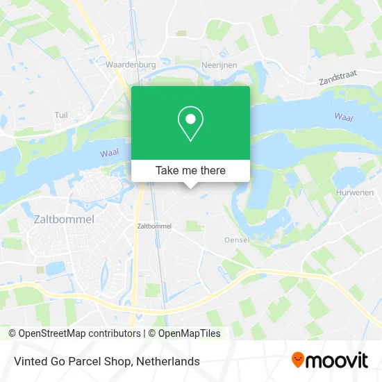 Vinted Go Parcel Shop map