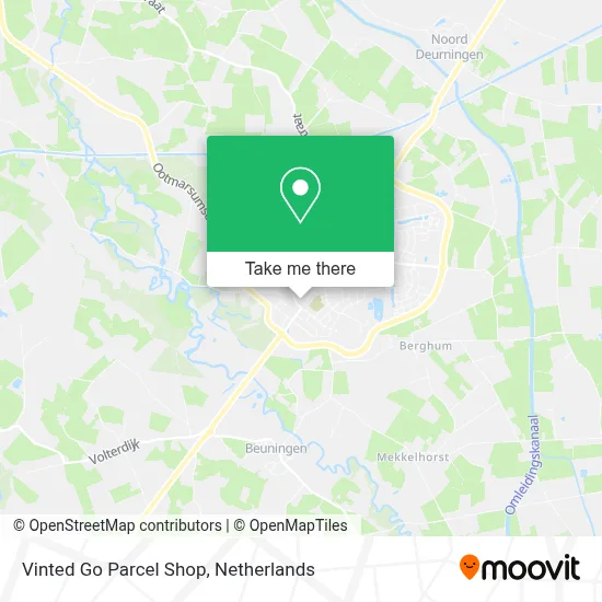 Vinted Go Parcel Shop map