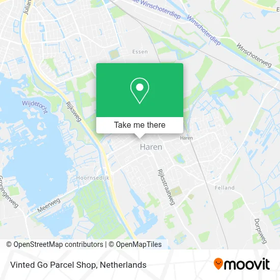 Vinted Go Parcel Shop map