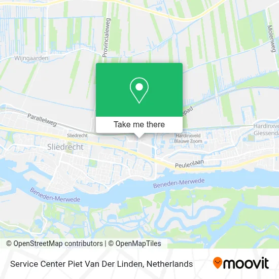 Service Center Piet Van Der Linden map