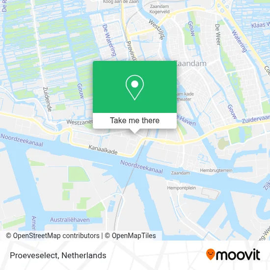Proeveselect map