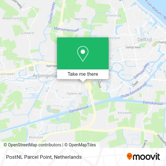 Postnl Pakketpunt map