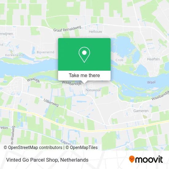 Vinted Go Parcel Shop map