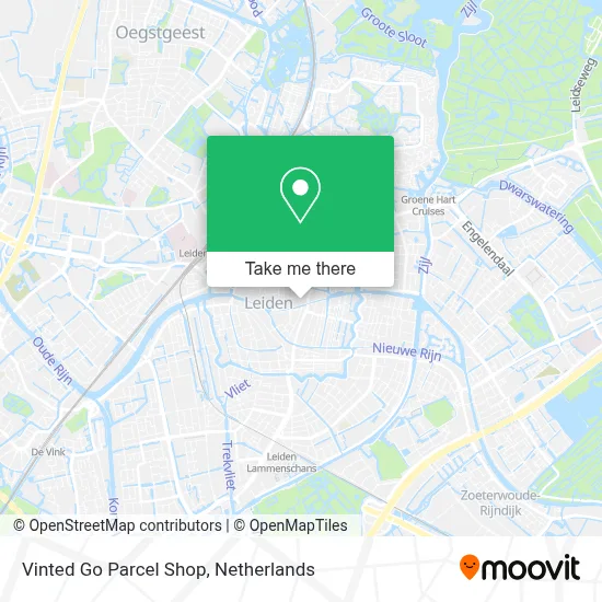 Vinted Go Parcel Shop map