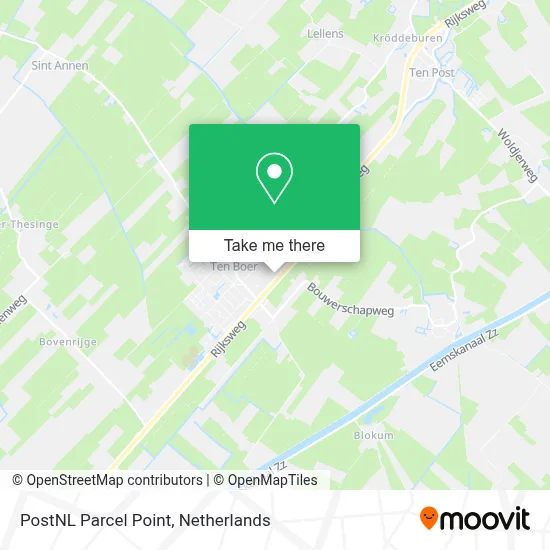 Postnl Pakketpunt map