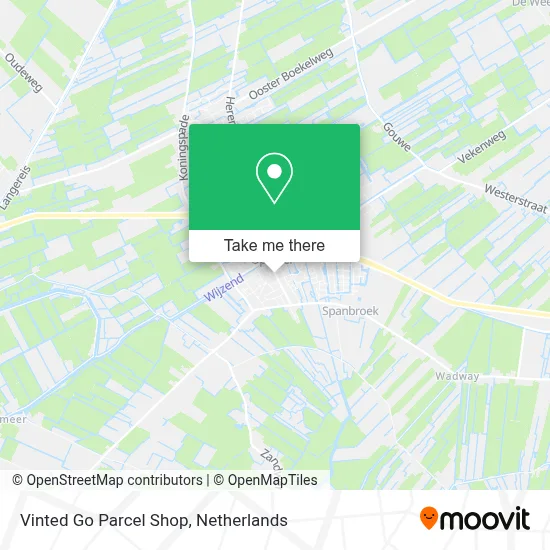 Vinted Go Parcel Shop map