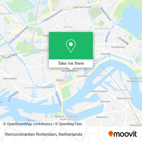 Remonstranten Rotterdam map