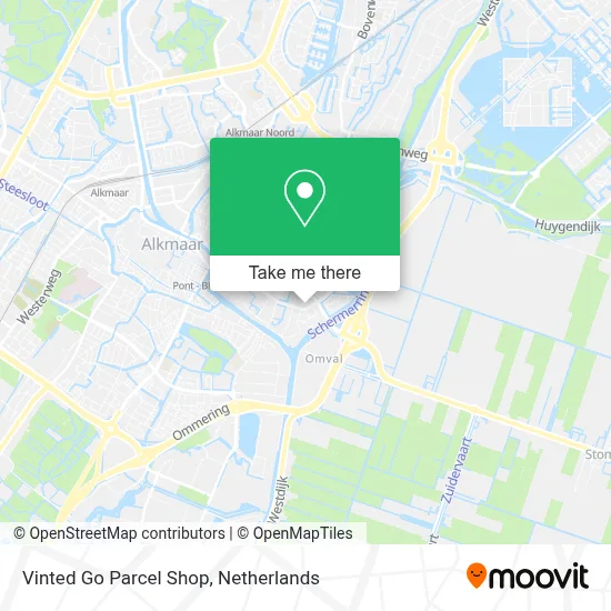 Vinted Go Parcel Shop map