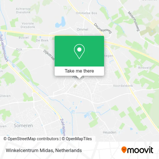 Winkelcentrum Midas map